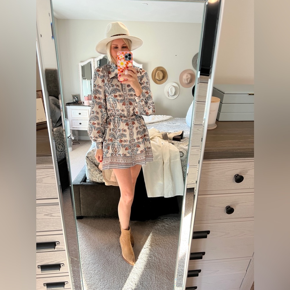 Showmeyourmumu Carrie Collard Dress - cool paisley print